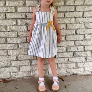 Mac Ilusion Provenza Striped Dress (Size 4T)